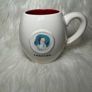 Rae Dunn Imagine Snowman Mug with Red Interior